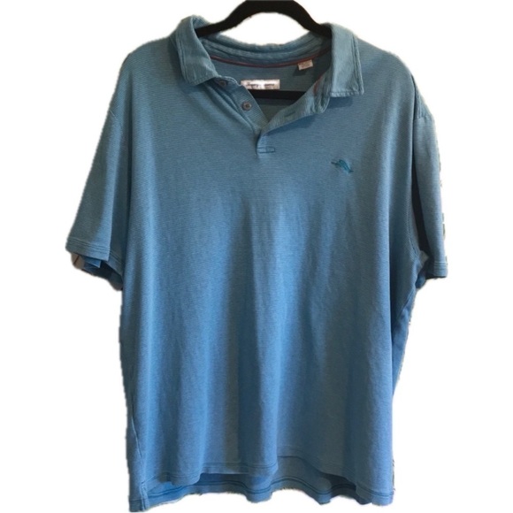 Tommy Bahama Striped Polo Shirt - Picture 1 of 4